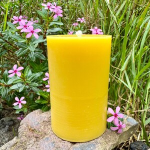 Organic Hawaiian Beeswax Candles. Beautiful Long Burning Hand Made Candles Plain Pillar