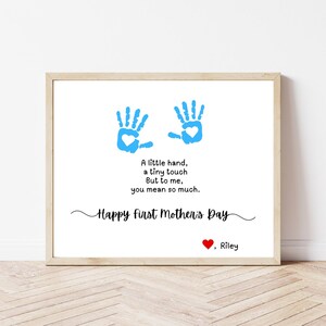 Handprint sign for mom, Mothers Day handprint poem, Mothers day craft for kids, Mothers day handprint printable, First Mothers Day gift