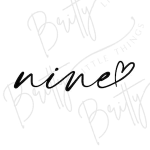 Nine | 9th Birthday SVG PNG