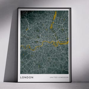 London Map Print: Modern Minimalist Wall Art (Digital Download)