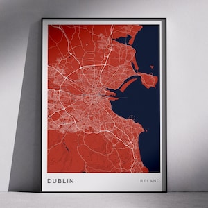 Dublin Map Print: Modern Minimalist Wall Art (Digital Download)