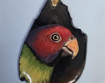 Plum Headed Parakeet Agate