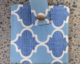 Sky Blue Geometric Card Holder