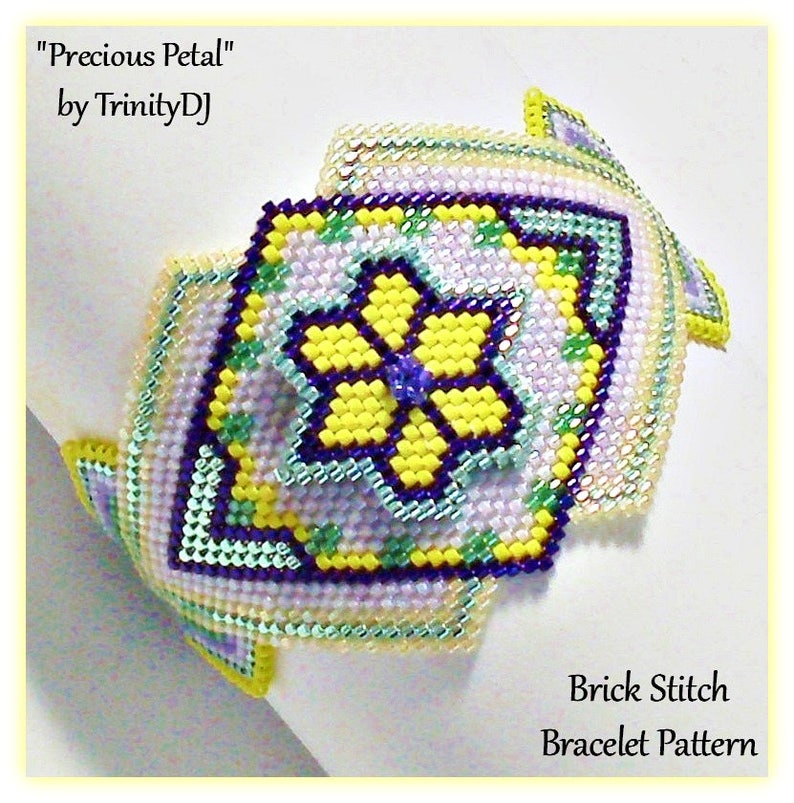 Brick Stitch Bracelet Pattern Precious Petal 3D Brick | Etsy