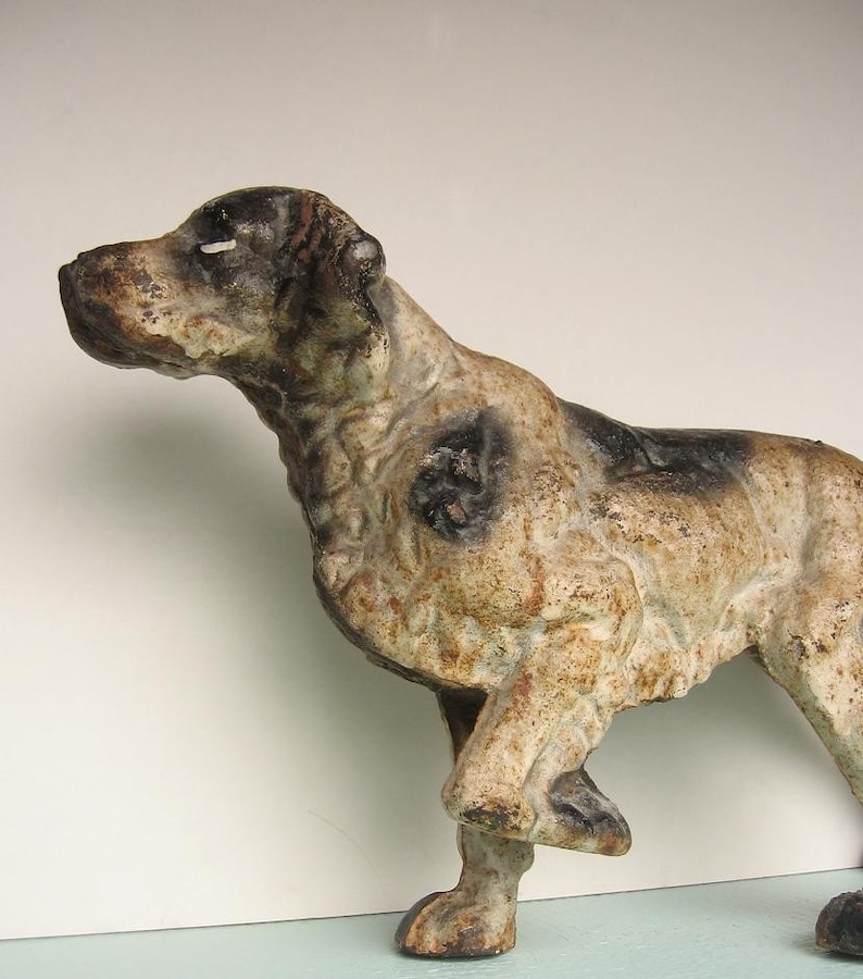 Antique Vintage Hubley Cast Iron Setter Dog Doorstop Etsy