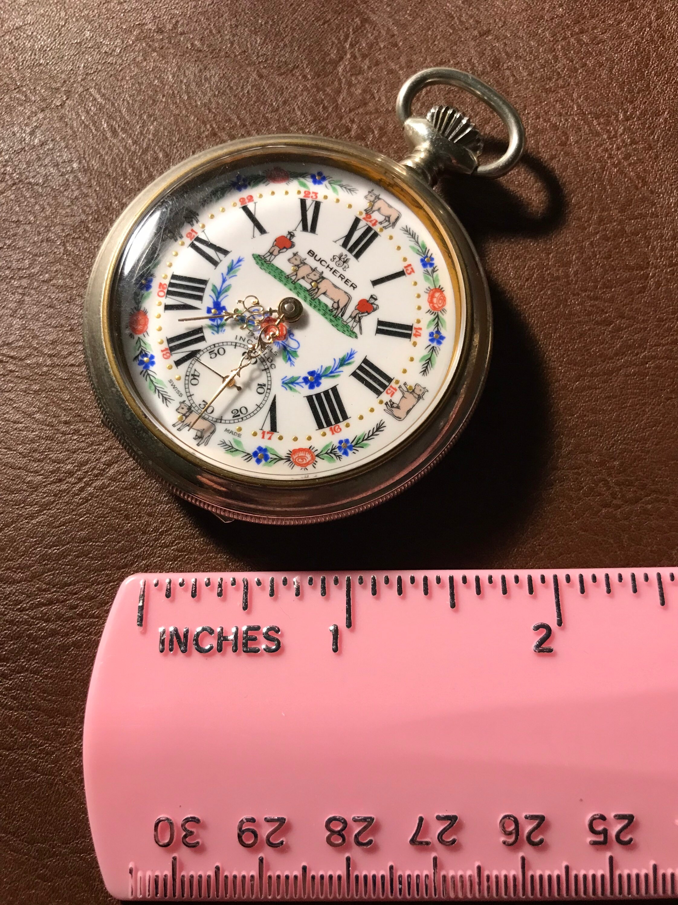 Vintage Bucherer Pocket Watch Etsy Canada