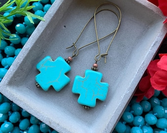 Turquoise Western Earrings