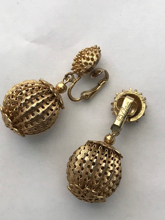 Vintage Coro Clip On Earrings - image 2