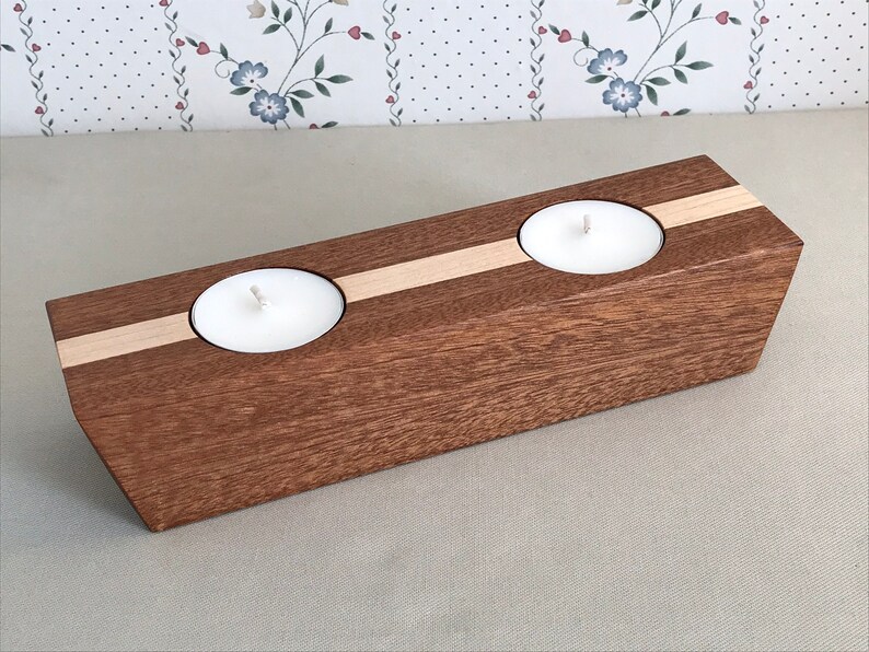Wooden Tealight Candle Holder Etsy