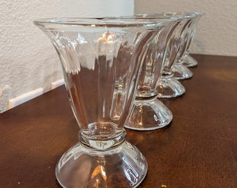 Vintage Libbey ice cream sundae glasses 7oz (set of 4)