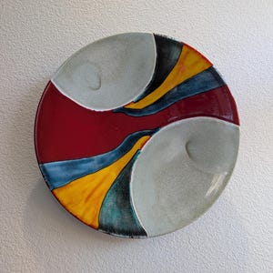 Poole Pottery Signed Jane Brewer Aurora Charger Plate • Ready to Hang • 16" (Large)