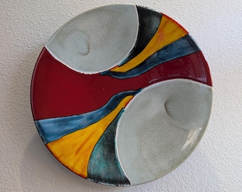 Poole Pottery Signed Jane Brewer Aurora Charger Plate • Ready to Hang • 16" (Large)