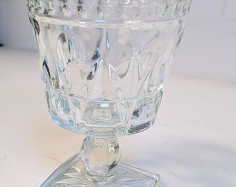 vintage Colony Park Lane clear pressed glass water goblet (sold individually)