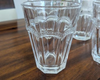 Pearl Trim Chic Antique Antoinette Tumblers • Set of 6 • Vintage Dining Set