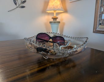 Imperial Candlewick Glass | Vanity Dish/Entryway Key Bowl | 9"
