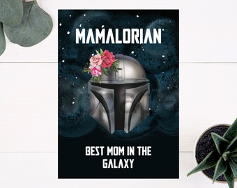 Mamalorian Card, Star Wars Fan Art, Mother's Day Gift
