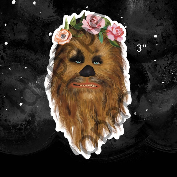 CHEWBACCA the Wookiee // STAR WARS // Chewy //Fan Art // Sticker // Decal //