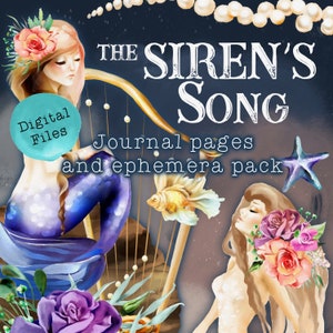 Das Lied der Sirene: Eine Sammlung von DRUCKBARE Papier Ephemera / Junk Journal / Scrapbooking / Papier Zubehör / Grimoire / DIGITAL DOWNLOAD pdf