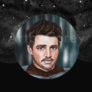 MANDO // Mandalorian // Din Djarin STICKER // Star Wars // Fan Art // Pedro Pascal