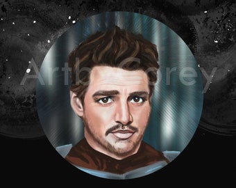 MANDO // Mandalorian // Din Djarin STICKER // Star Wars // Fan Art // Pedro Pascal