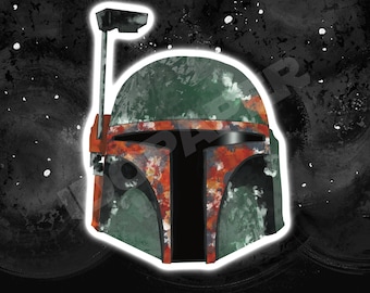 BOBA Fett // STAR WARS // Empire // Fan Art // Sticker // Decal //