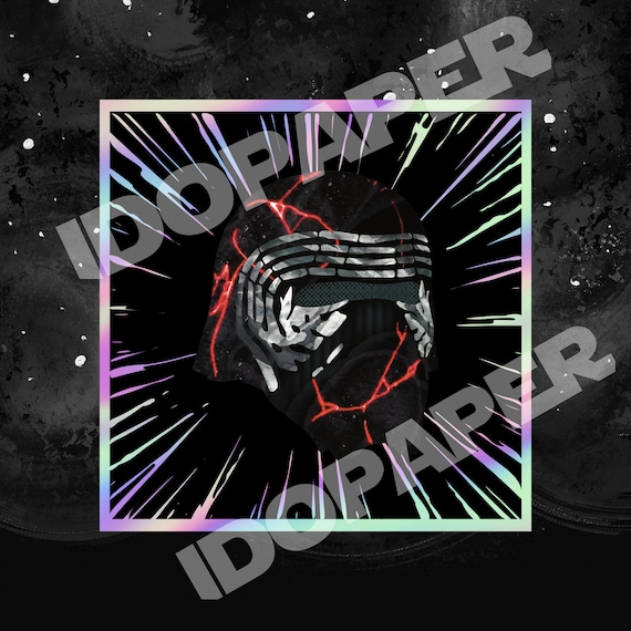 KYLO Ren // STAR WARS // Holographic // Lightspeed // First Order //Fan Art  // Sticker // Decal //