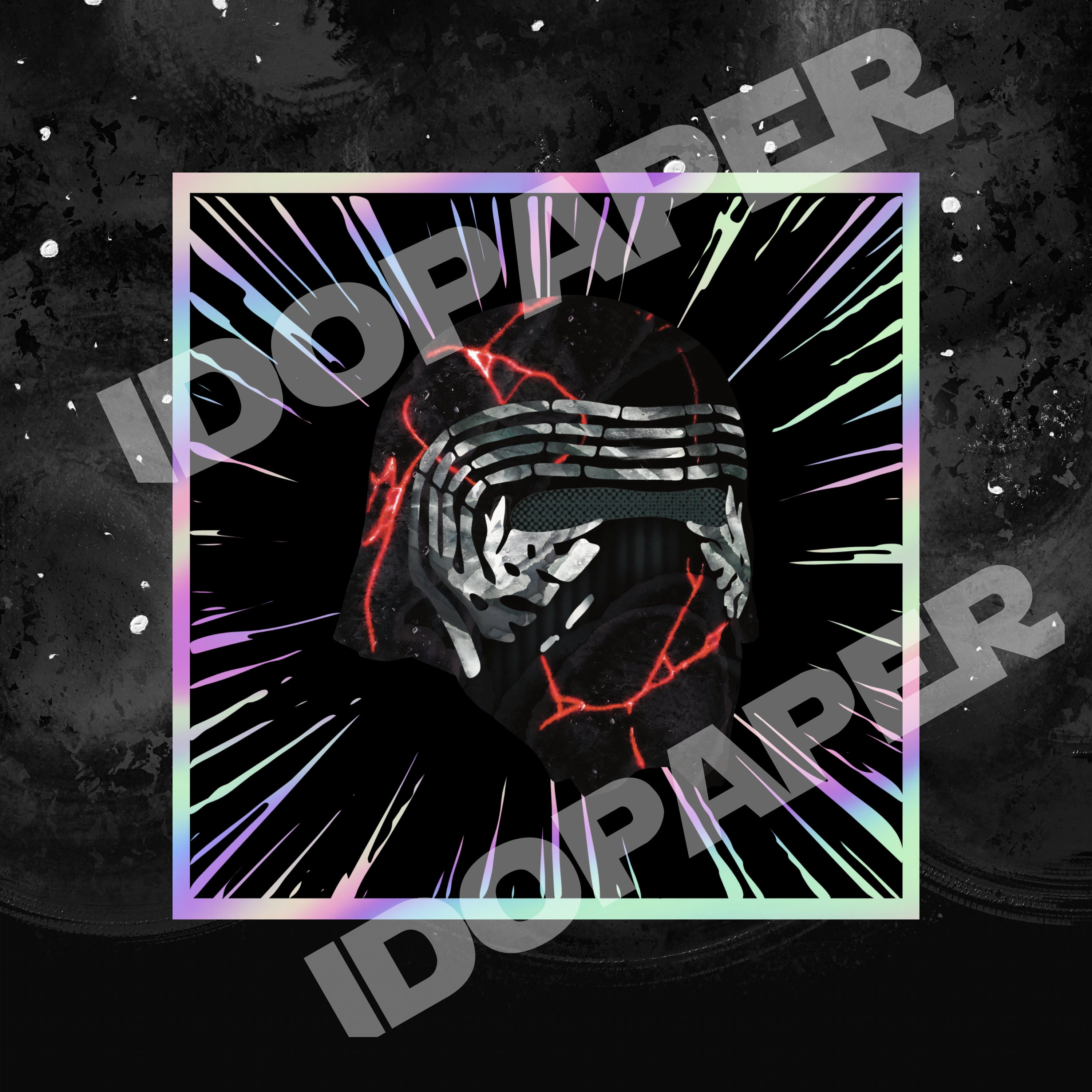 KYLO Ren // STAR WARS // Holographic // Lightspeed // First Order //Fan Art  // Sticker // Decal //