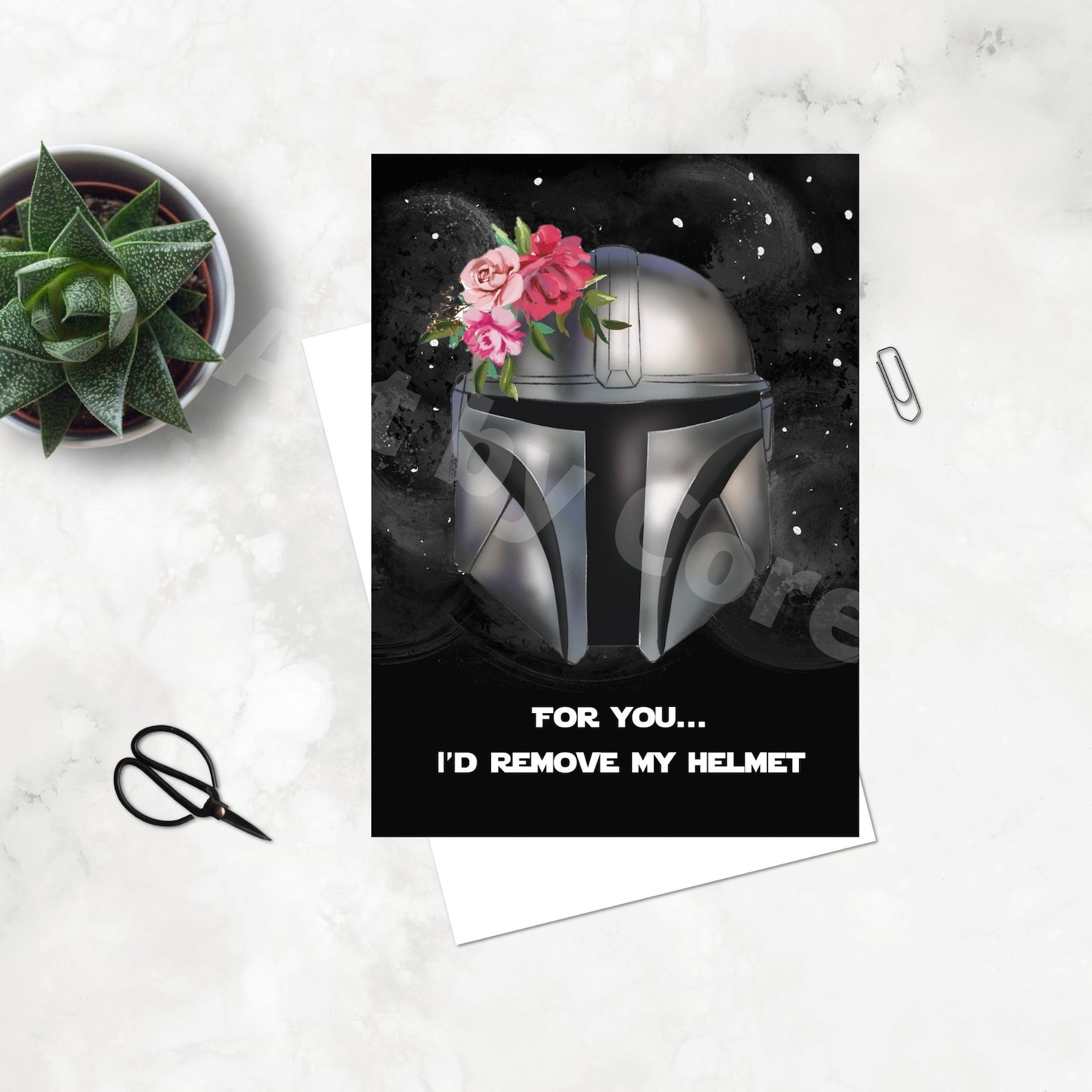 Mandalorian Birthday Card // STAR WARS // Blank Birthday Any | Etsy