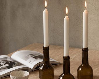 Conjunto de 3 castiçais, ideal para presente de boas-vindas, decoração moderna para casa.