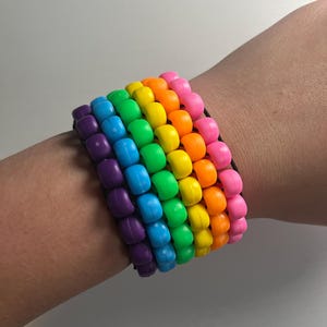 rainbow kandi peyote cuff