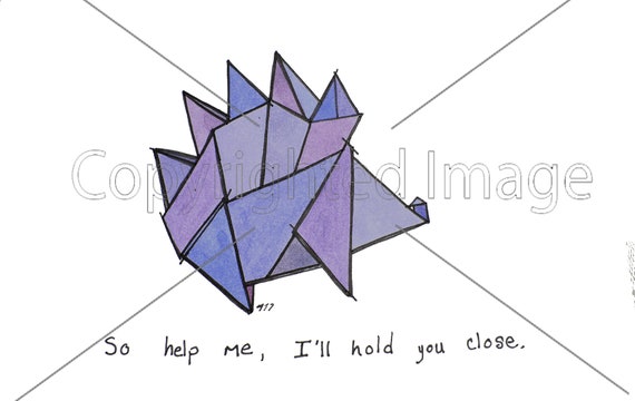 Origami Hedgehog Drawing