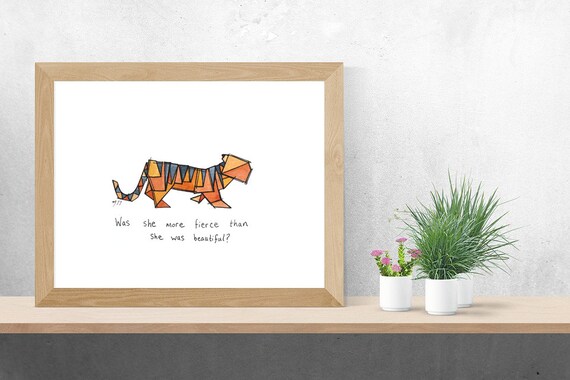 Origami Tiger Drawing