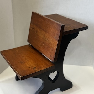 VTG Solid Wood Primitive School Desk for Dolls Bears Plant Display American Girl