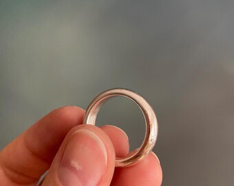 The Domed Band - a classic solid sterling silver chunky band