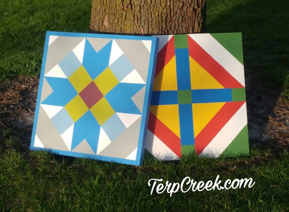 Amish Barn Quilt Blocks Terpcreek Com Etsy