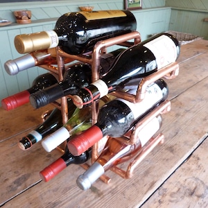 Copper Wine Bottle Storage Rack