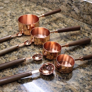Copper Measuring Cups and Spoons