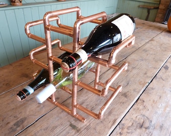 Copper Wine Bottle Storage Rack