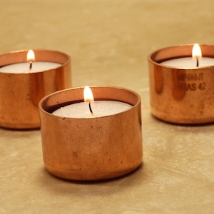 Copper Tealight Holder, 7th Anniversary Present
