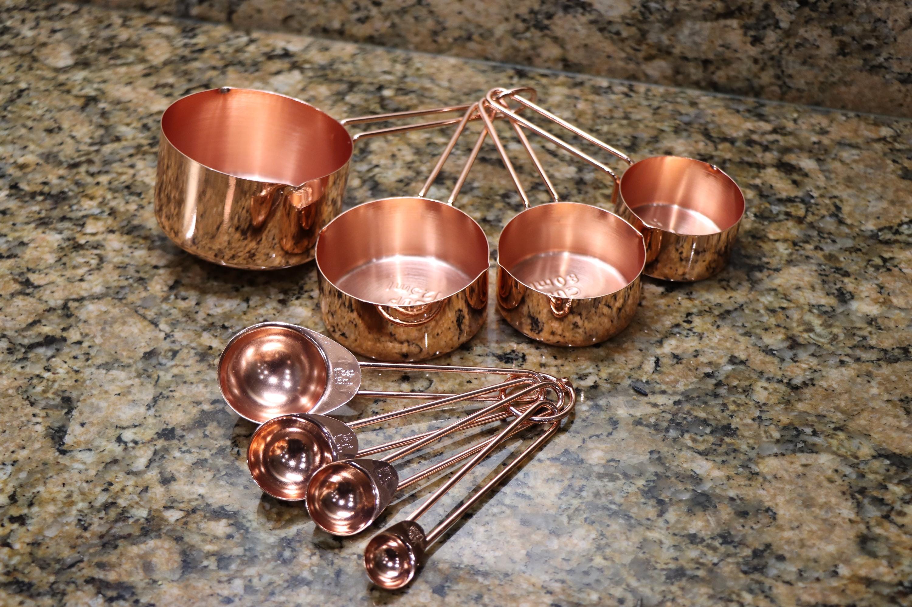 Copper Measuring Cups and Spoons