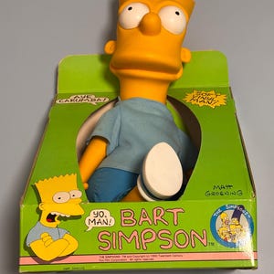 Simpsonowie Bart Simpson miękki winyl Dandee Vintage 1990s Około 10” wysokości w pudełku