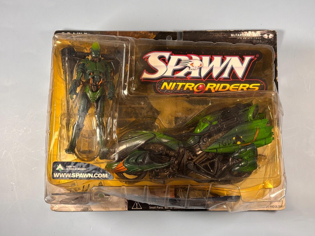 Spawn Nitro Riders Spawn Series 16 Nitro Riders Green Vapor 1999 Mcfarlane Toys Action ...
