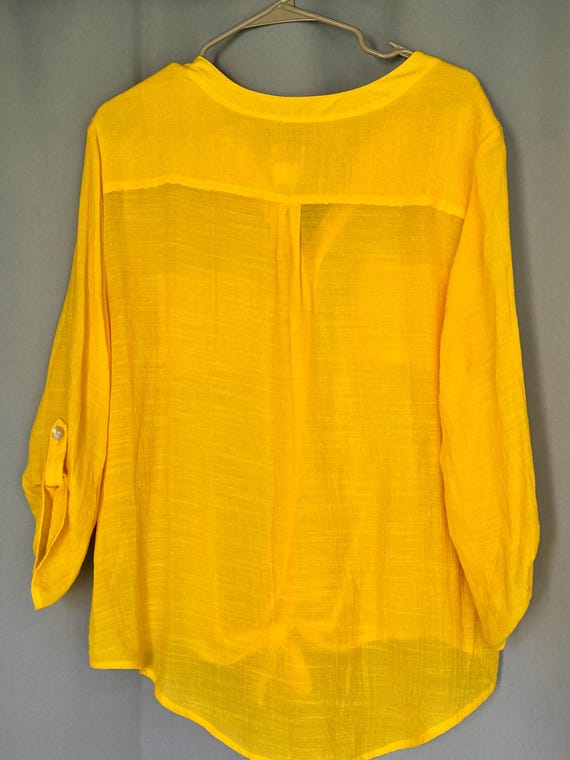 Ruby Rd Road V-Neck, Button-Up 3/4 Roll-Tab Sleev… - image 5