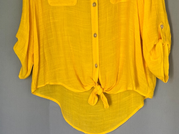 Ruby Rd Road V-Neck, Button-Up 3/4 Roll-Tab Sleev… - image 3