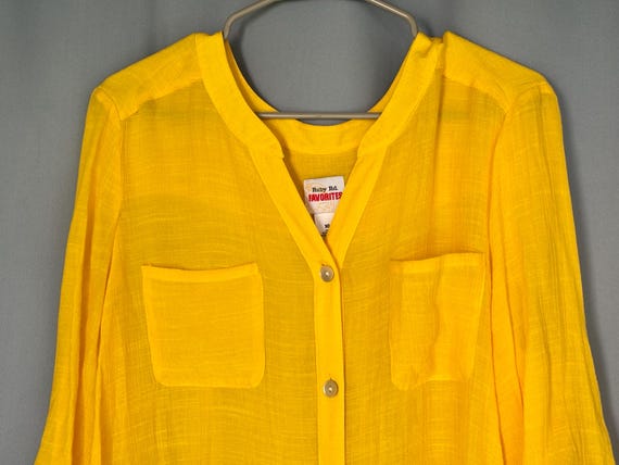 Ruby Rd Road V-Neck, Button-Up 3/4 Roll-Tab Sleev… - image 2