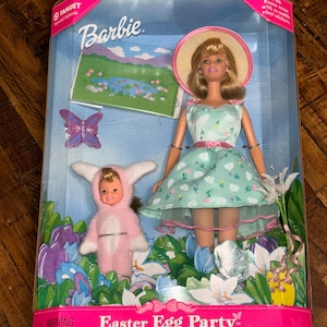 Vintage Mattel 1999 Ostereierparty Barbie & Kelly Geschenkset #25790