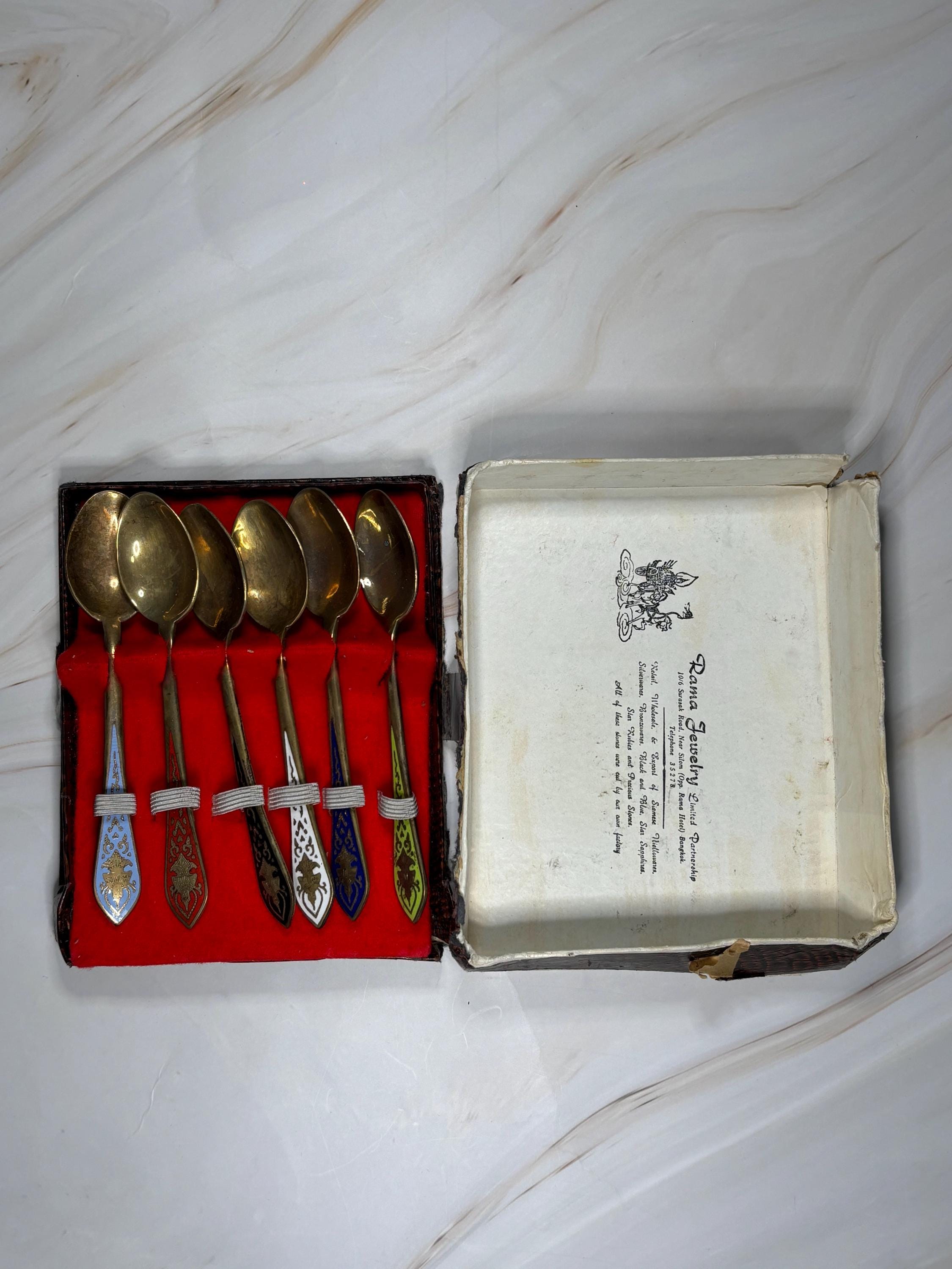 カトラリー(スプーン等) Thai Brass flatware Thai Brass Flatware - Etsy