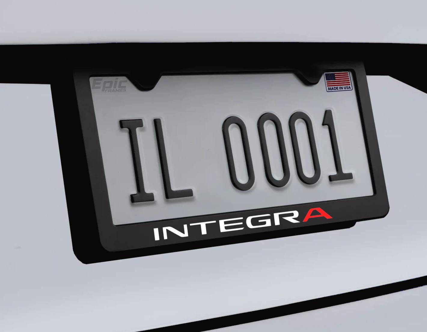 Acura A-Spec Gloss Black License Plate Frame - Licensed & Laser Etched Premium Design