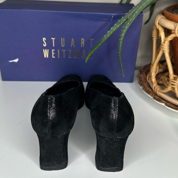 Stuart Weitzman Matrix Black Textured Leather Pum… - image 5