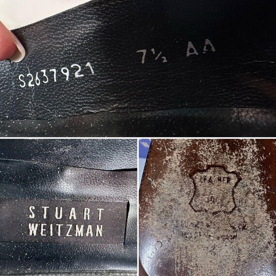 Stuart Weitzman Matrix Black Textured Leather Pum… - image 10